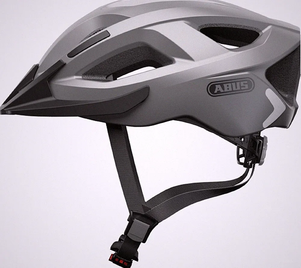 Abus Aduro 2.0 Fahrradhelm Silber Größe. M-L