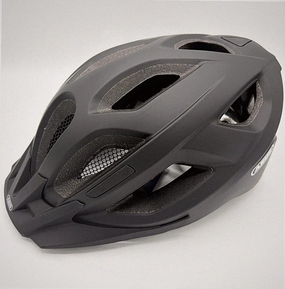 ABUS Aduro 2.0 Fahrradhelm Velvet Black mit Licht, Größe L (58-62 cm)