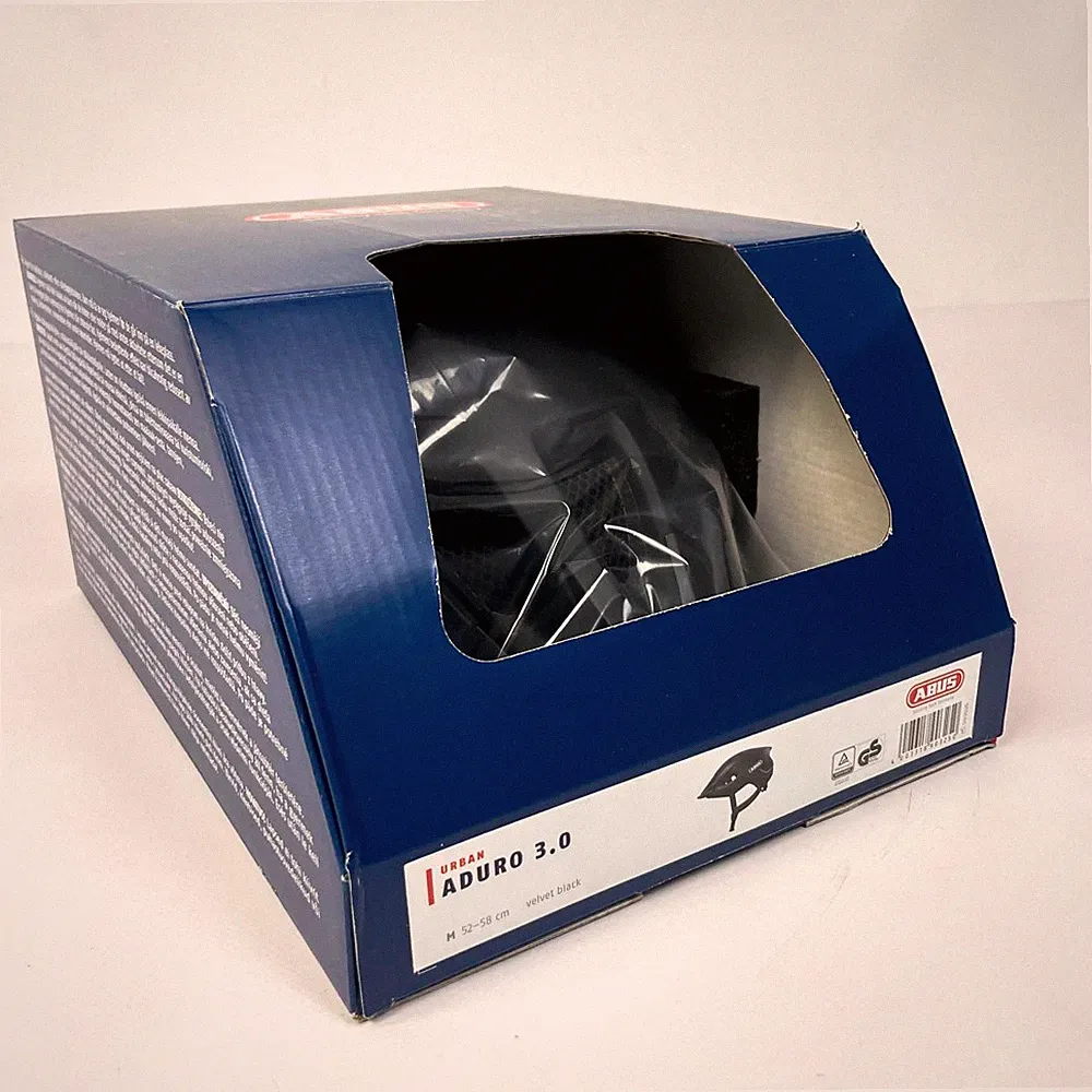 ABUS Aduro 3.0 Urban-Fahrradhelm, Größe M, 52–58 cm, Samtschwarz