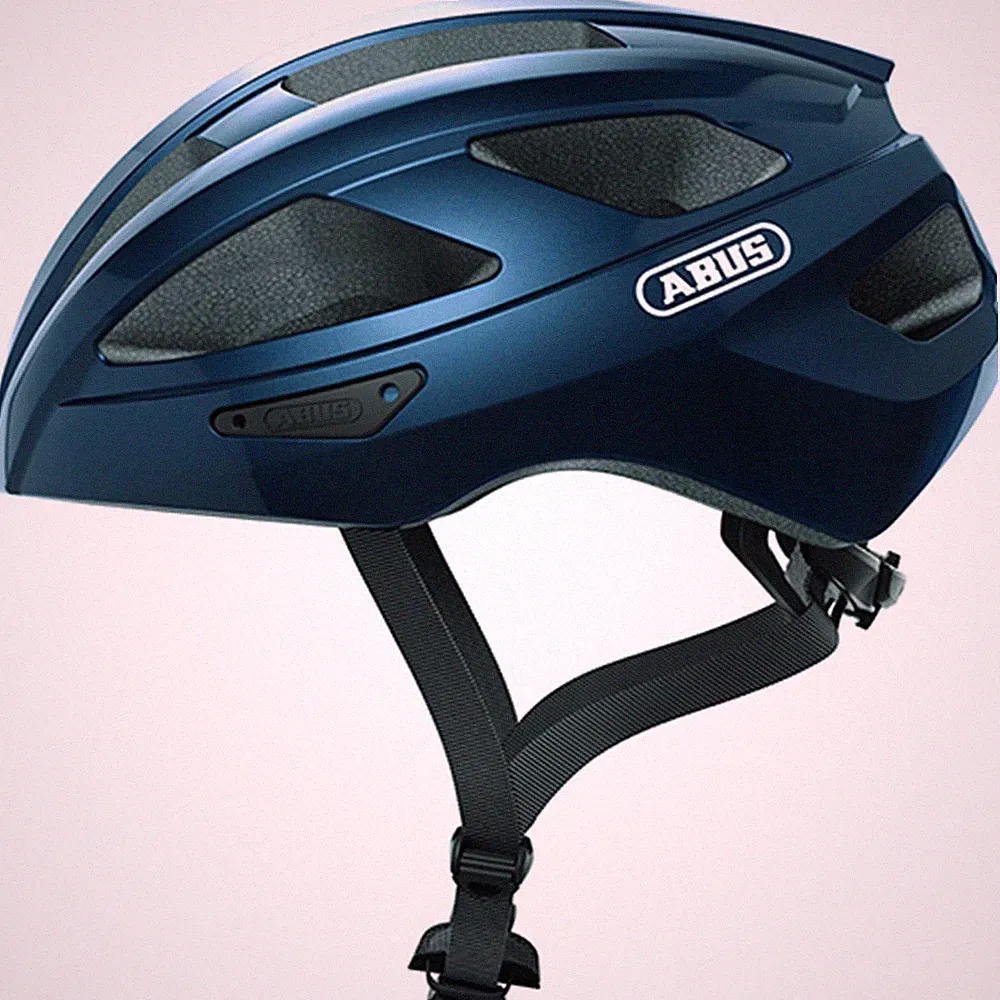 Abus Fahrrad Helm Macator Road Gr M 52-58cm Midnight Blau 270 g MTB Rennrad City