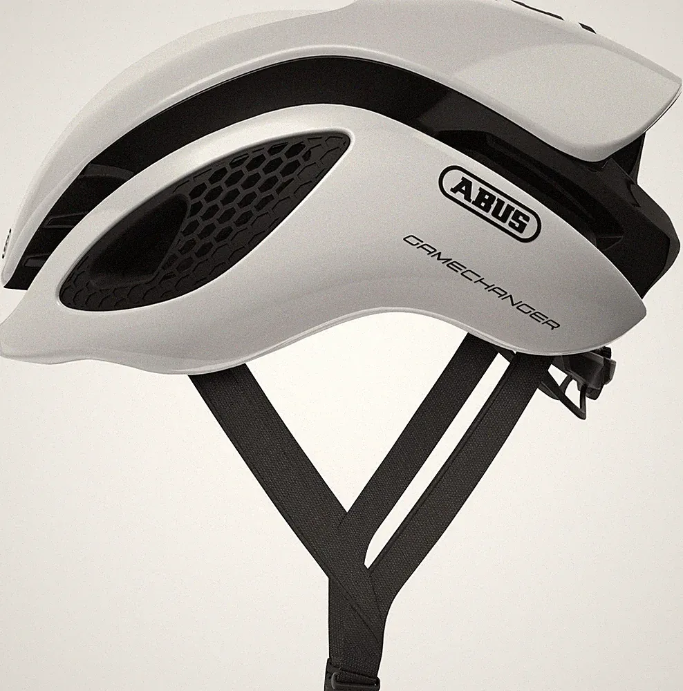 ABUS Fahrradhelm GAMECHANGER polar white S 51-55 cm weiß professioneller Rennrad