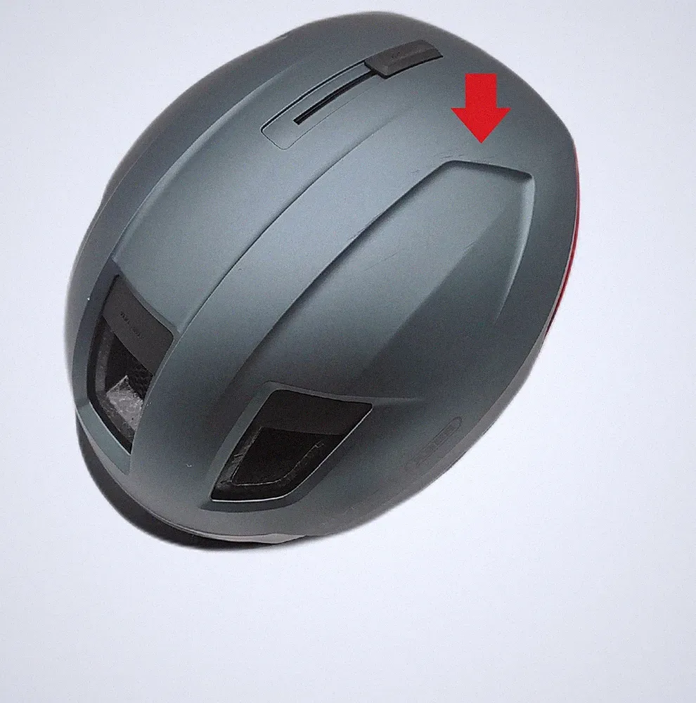 ABUS Fahrradhelm Helm Sicherheit HYP E mit Frontlicht Rücklicht Blinklicht 57 61