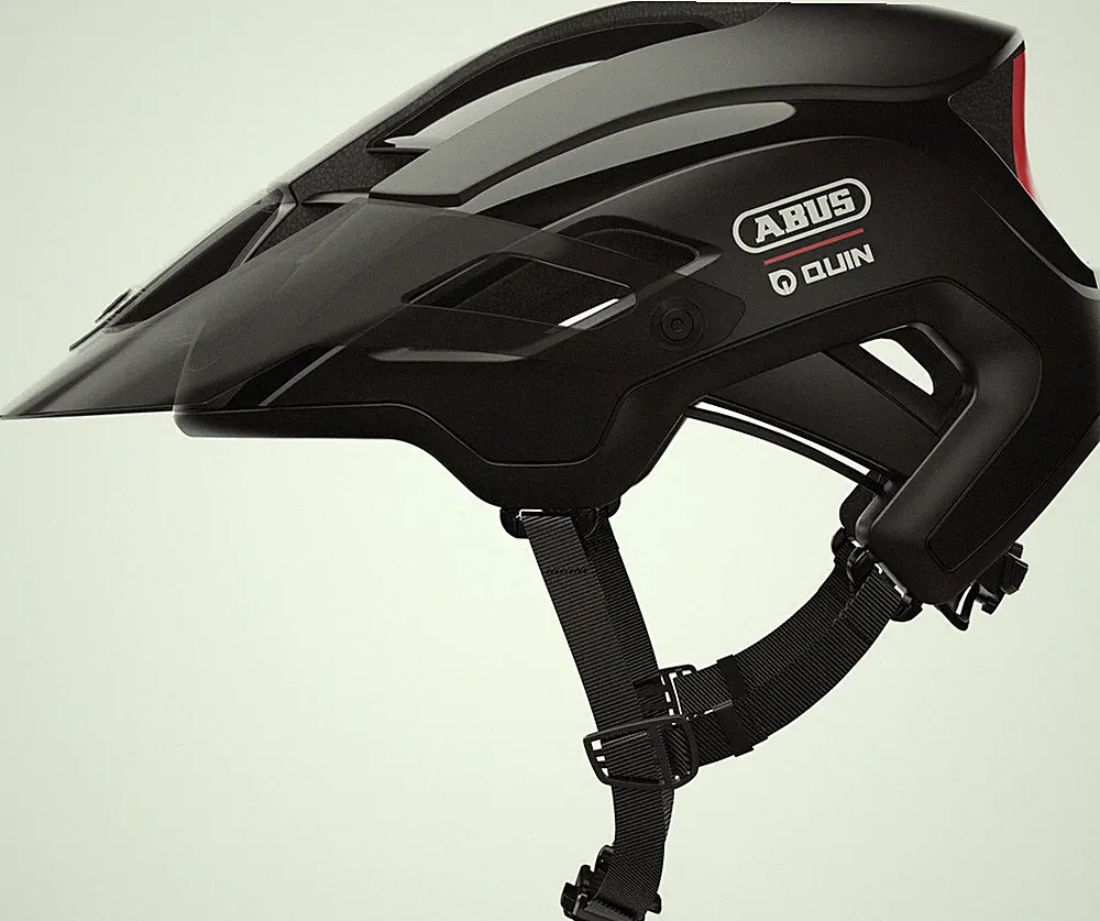 Abus Fahrradhelm Montrailer QUIN 55-58 58-61cm velvetblack polarwhite neonyellow
