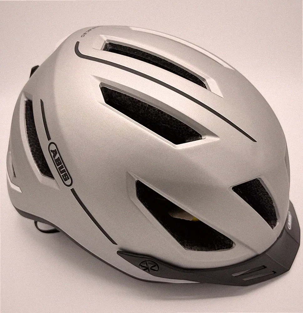 ABUS Fahrradhelm Pedelec 2.0 MIPS mit Licht + Regenhaube - Gr. L (56-62 cm)