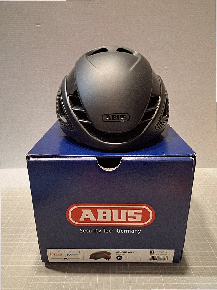 Abus GameChanger Aero Fahrradhelm Schwarz Rot Gr. M 52-58cm Neu