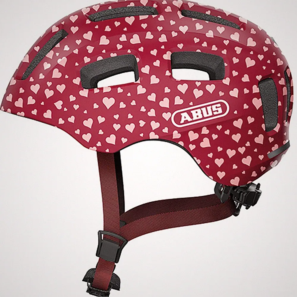 Abus Helme Fahrradhelm Youn-I 2.0, Abus, M=52-57cm, cherry heart