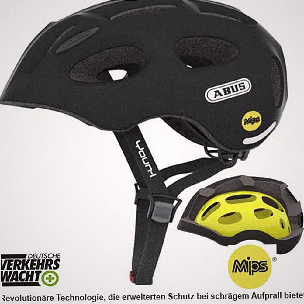 Abus Helme Fahrradhelm Youn-I MIPS, Abus, M=52-57cm, velvet black