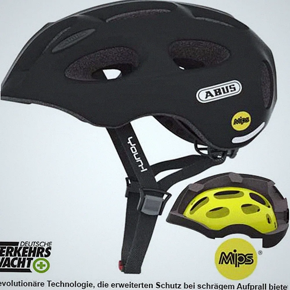Abus Helme Fahrradhelm Youn-I MIPS, Abus, S=48-54cm, velvet black
