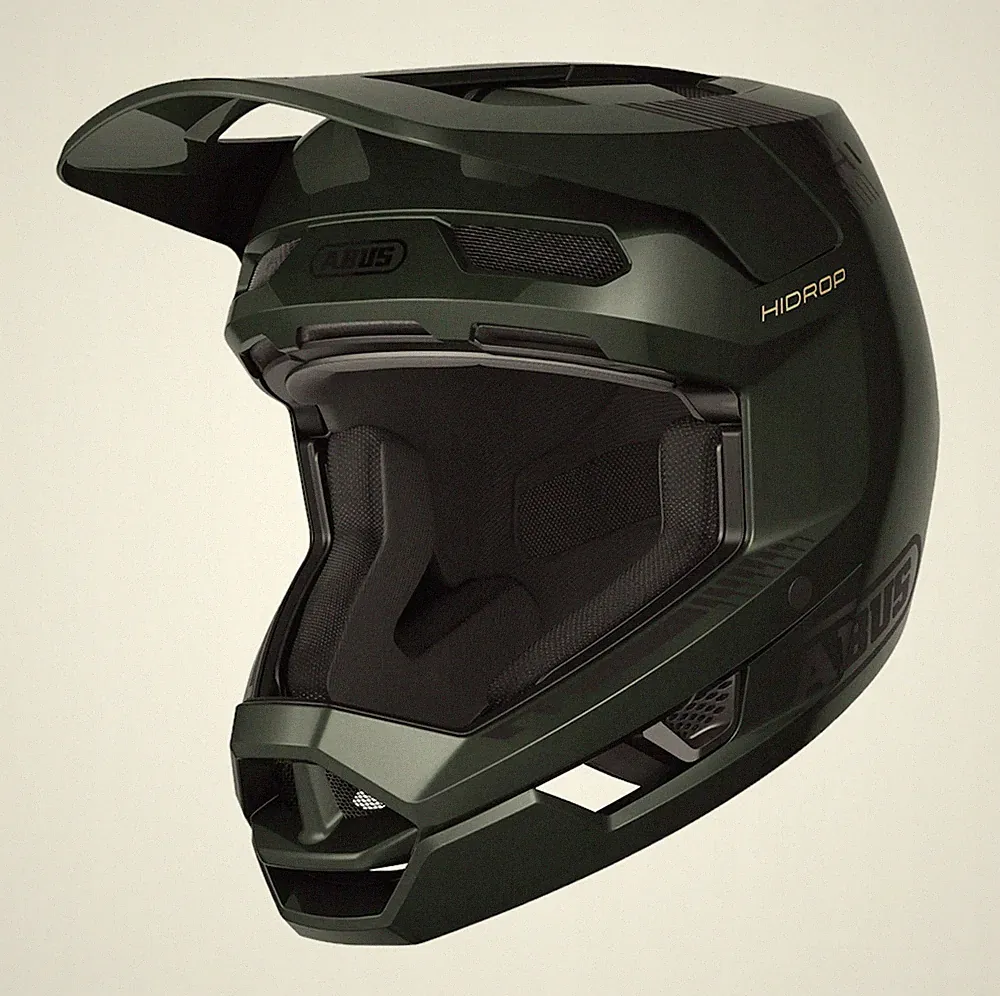 ABUS HiDrop Moss Green Vollvisier-Fahrradhelm Größe M (57–58 cm)