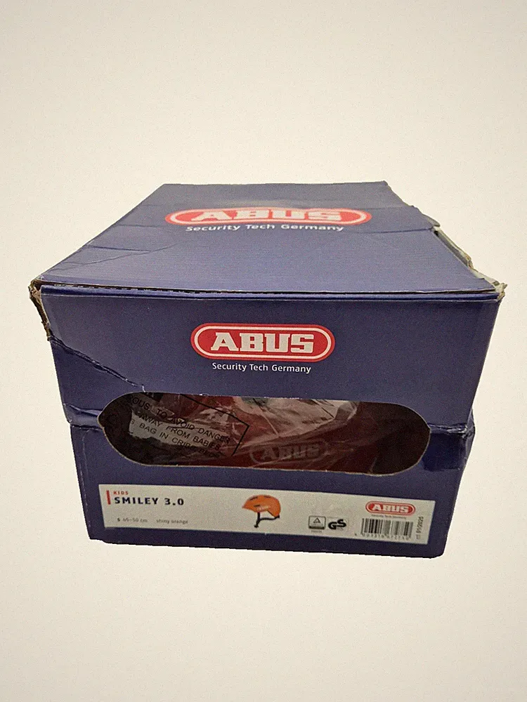 ABUS Kids Smiley 3.0 Fahrradhelm Größe S 45- 50 cm shiny orange