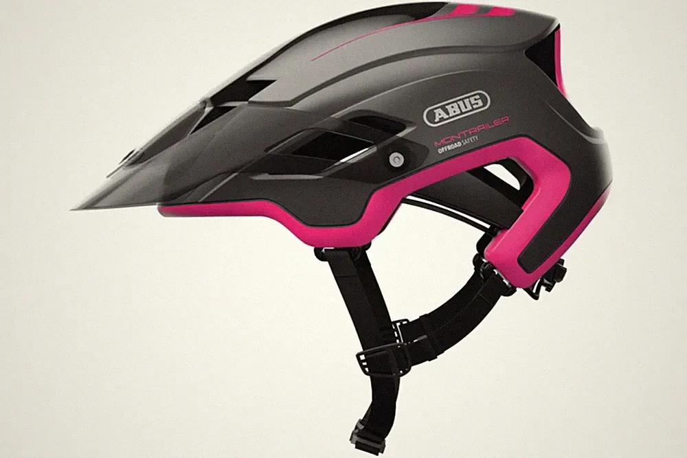 ABUS MonTrailer Fahrrad 55-58 cm Helm Fuchsia Pink M GoggFit Zoom Ace ActiCage E