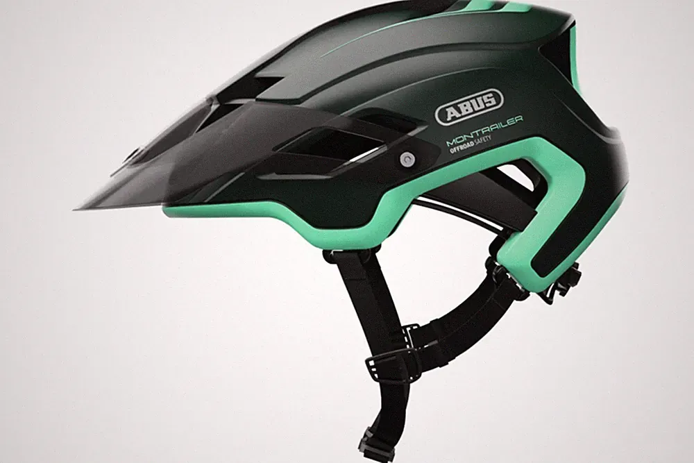 ABUS MonTrailer Fahrrad Helm 58-61cm Smaragd Green L GoggFit Zoom Ace ActiCage E