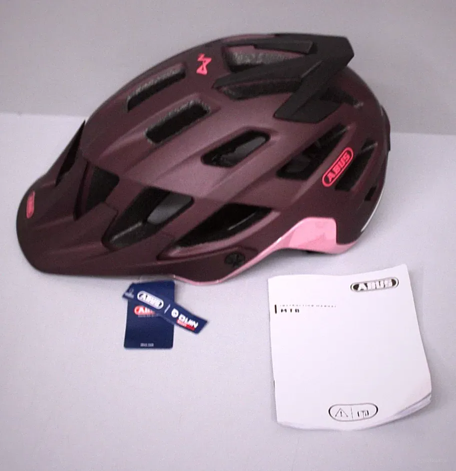 ABUS Moventor 2.0 MTB-Helm – Komfortabler Fahrradhelm S (51-55 cm) Wildbeerenrot