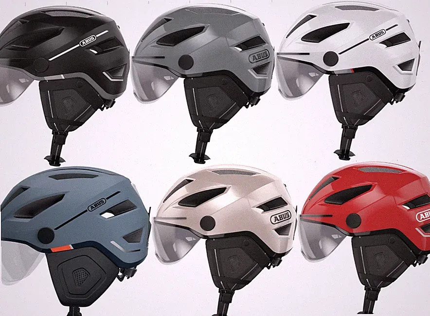 ABUS Pedelec 2.0 ACE - Fahrradhelm inkl. Beleuchtung, Regenhaube, Ohrenschützer