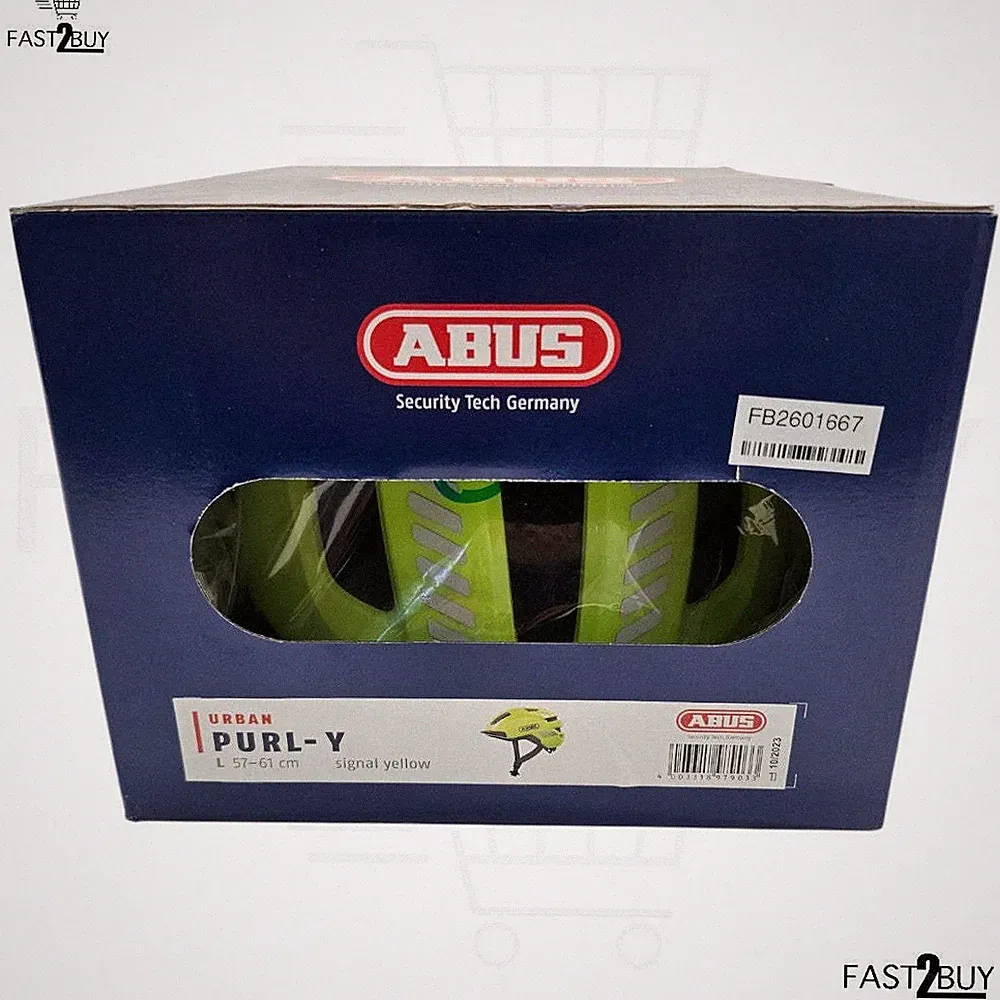 ABUS PURL-Y Fahrradhelm L 57-61cm Signalgelb Urban Sicherheit