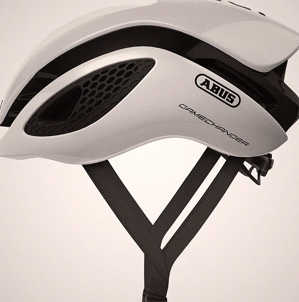 ABUS Rennrad Helm GameChanger polar white M Fahrradhelm 52-58 cm weiß
