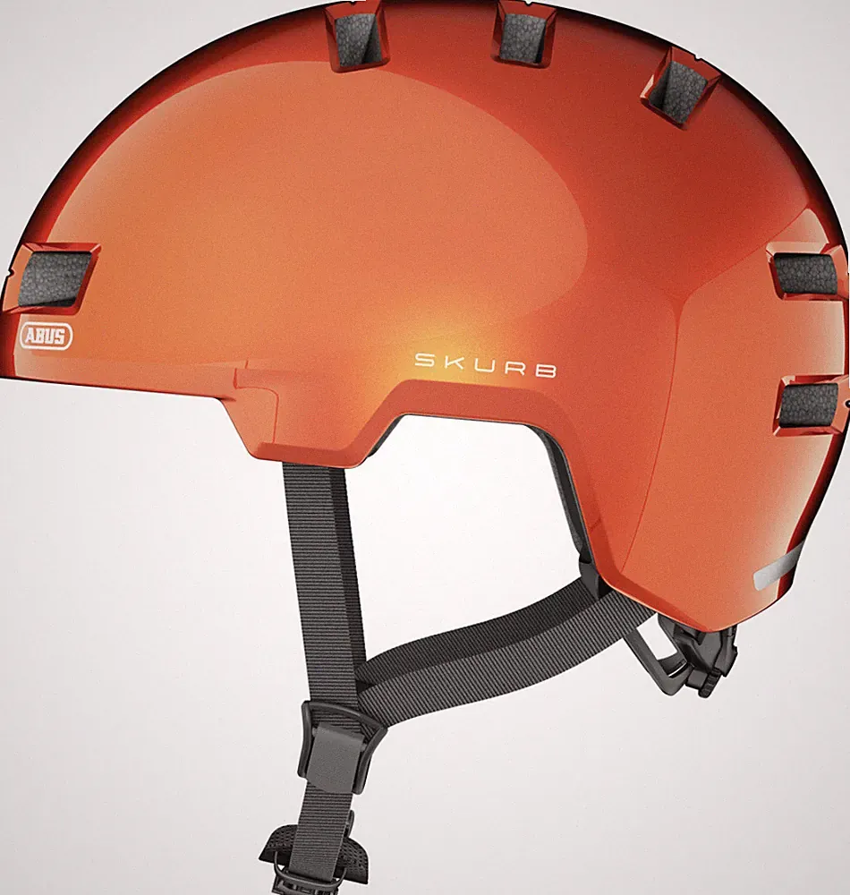 Abus Skurb Urban Lifestyle BMX Fahrradhelm goldfish orange 55-59 cm