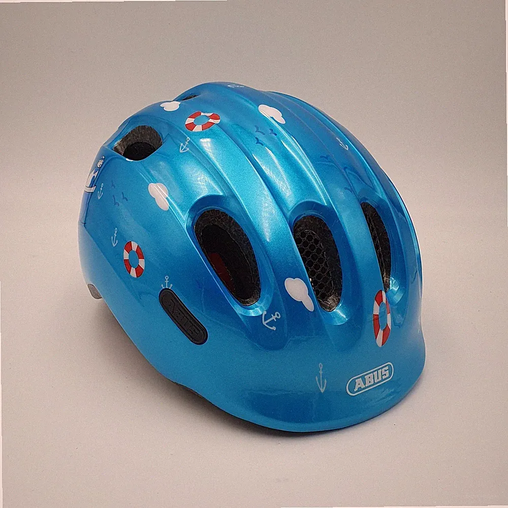 ABUS Smiley 2.0 Kinder Helm Fahrradhelm Helm Türkis Blau Sailor S 45 - 50 cm