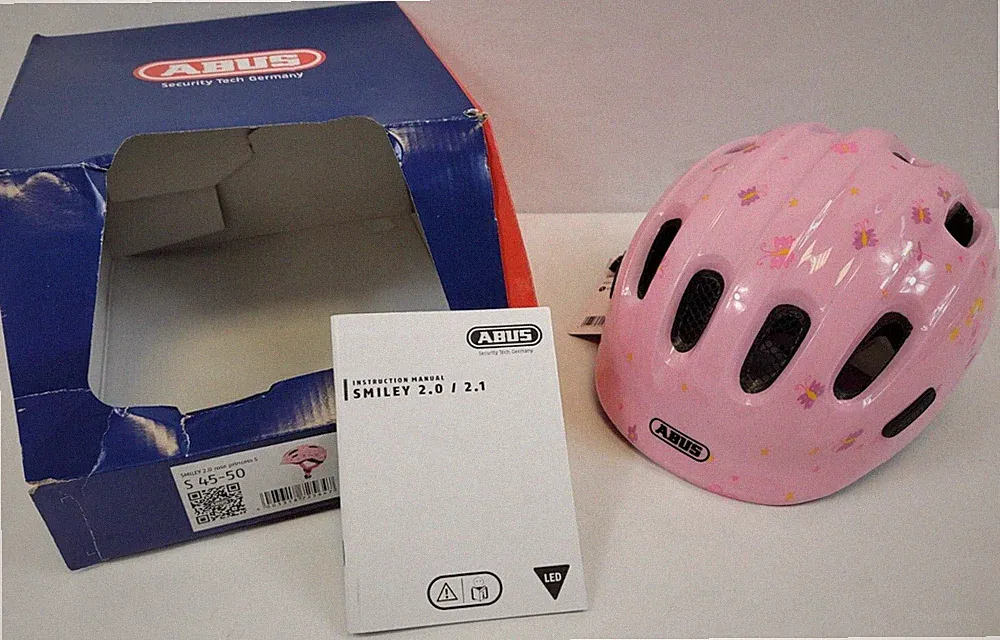 Abus Smiley 2.0 Kinderhelm, Fahrradhelm, Radhelm, Cityhelm Stadthelm S 45-50 cm