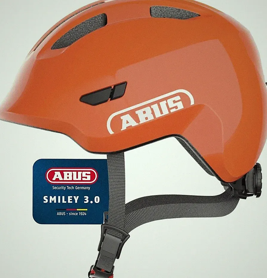 Abus Smiley 3.0 Fahrradhelm Kinderhelm Shiny Orange Größe S Fur Mädchen Jungs