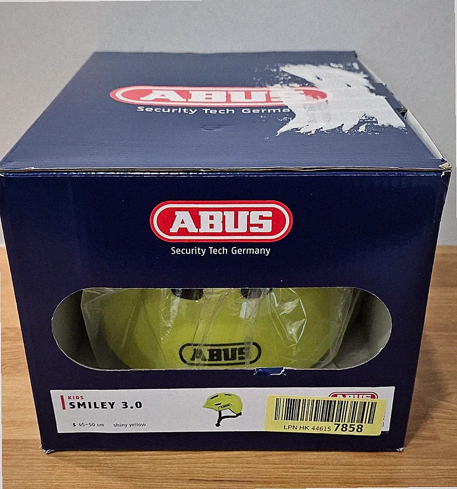 ABUS Smiley 3.0 - Kinder Fahrradhelm Gr. S 45-50 cm Gelb (glänzendes Gelb) NEU