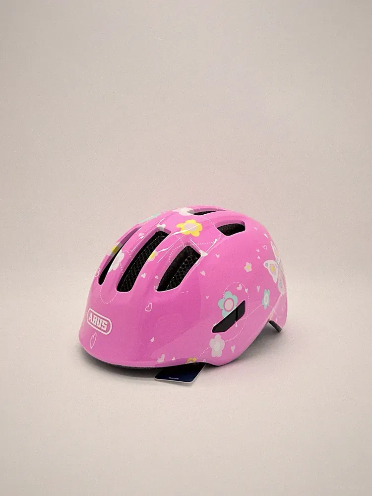 ABUS Smiley 3.0 - Kinder Fahrradhelm - Größe M 50-55 cm - Farbe Pink Butterfly