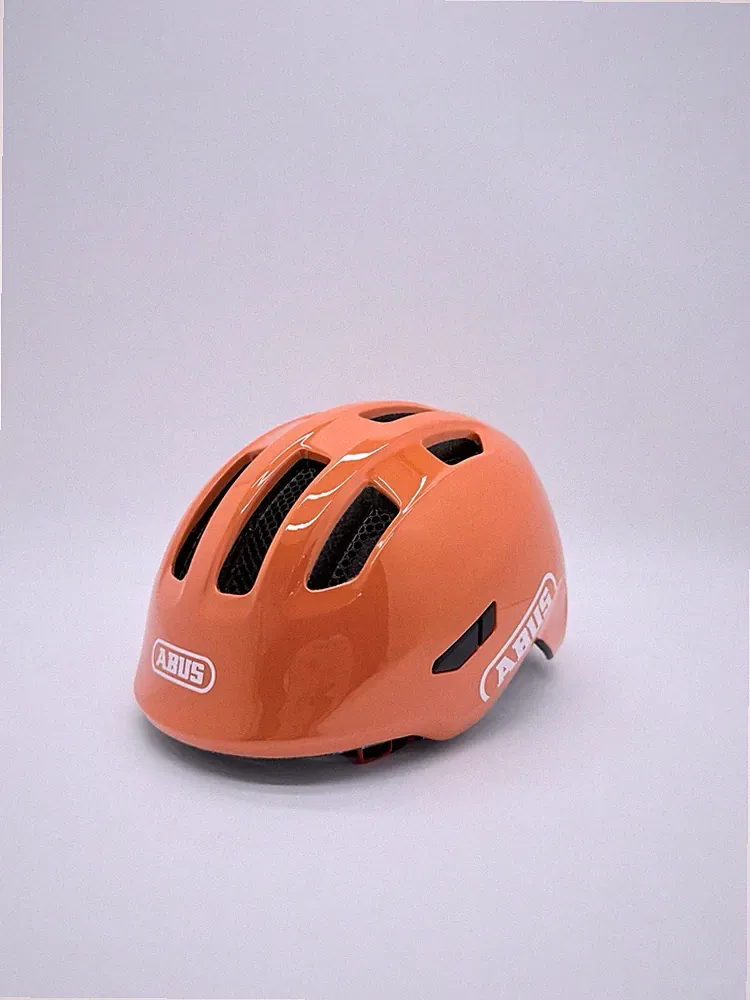 ABUS Smiley 3.0 - Kinder Fahrradhelm - Größe M 50-55cm - Farbe Shiny Orange Helm