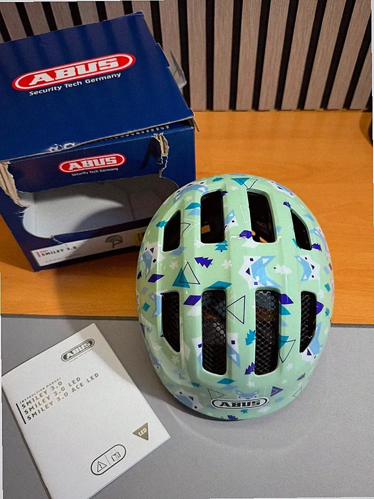 ABUS Smiley 3.0 Kinder Fahrradhelm S 45-50 cm Green Nordic Neu OVP