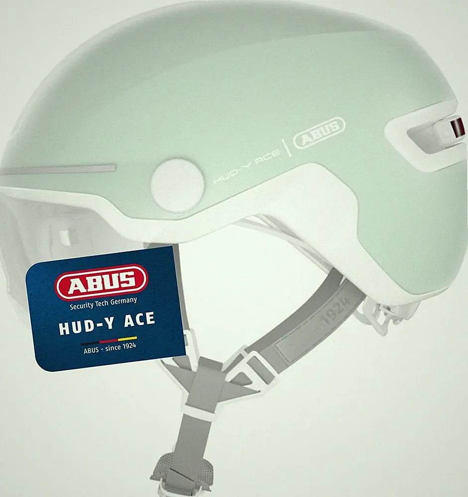 ABUS Stadthelm HUD-Y ACE - stylischer Fahrradhelm Farbe: pure mint, L 57-61 cm