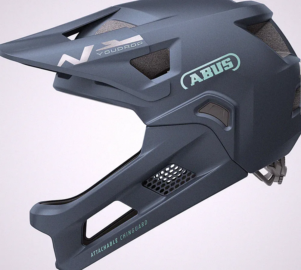 Abus YouDrop FF Kinder MTB Fahrradhelm midnight blue 48-55 cm