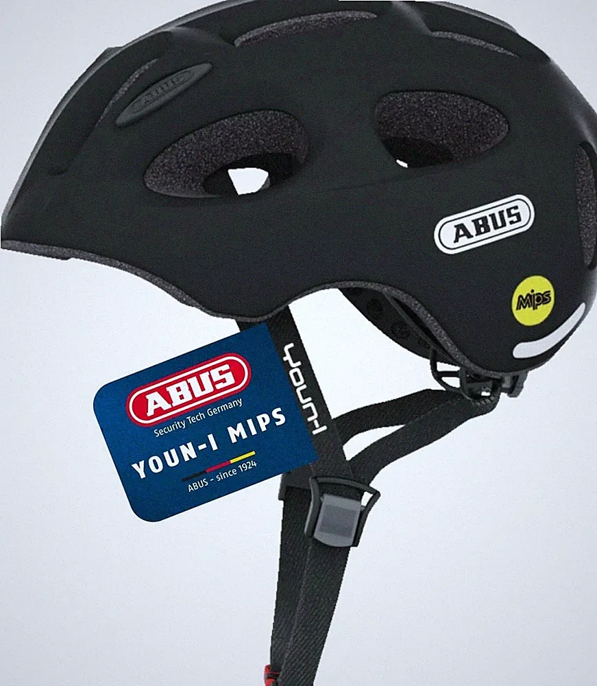Abus Youn-I MIPS Fahrradhelm Schwarz Größe M (52-57 cm)