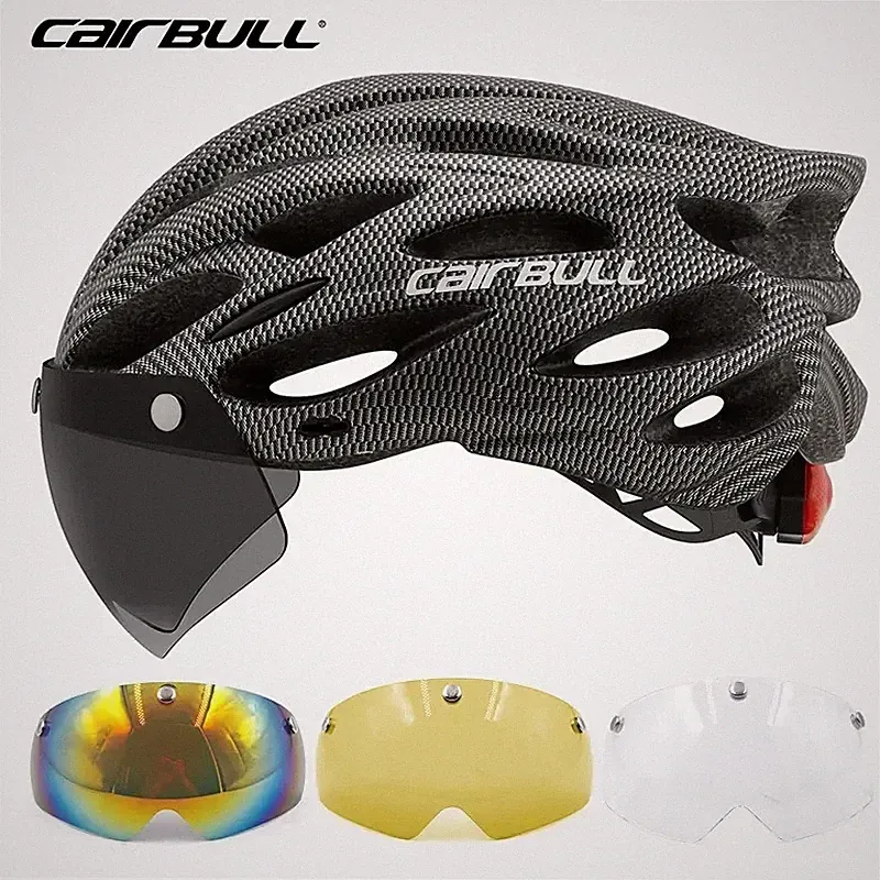 Aero Rennradhelm LED Licht MTB Fahrradhelm Visier M L Mehrfarbig Outdoor