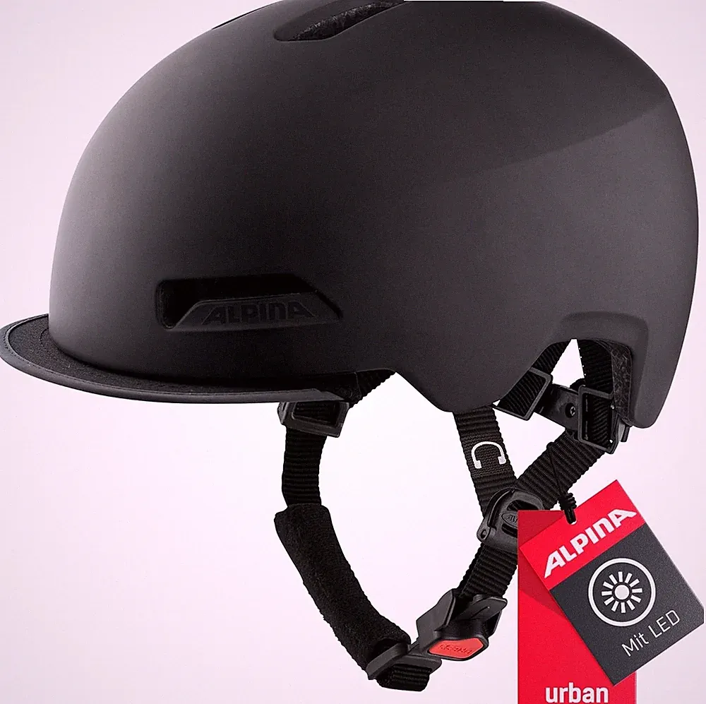 ALPINA BROOKLYN-Beleuchteter, Robuster Fahrradhelm Mit LED-Licht