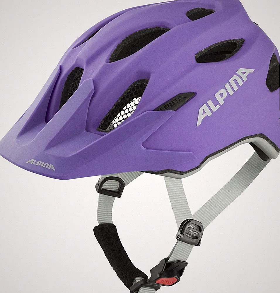Alpina Carapax Jr Flash Purple Matt Fahrradhelm S/M 51-56 cm