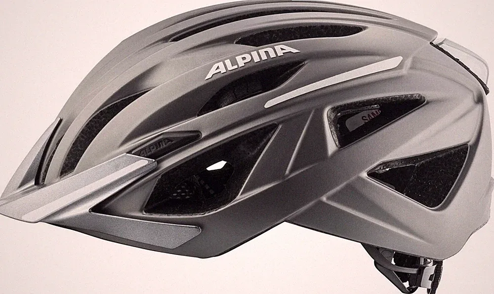 alpina fahrradhelm silber