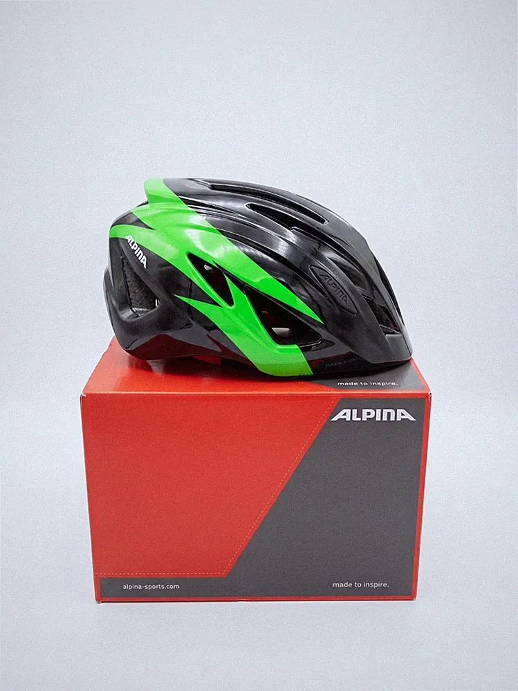 Alpina Fahrradhelm Pico 50-55cm schwarz grün Glanz