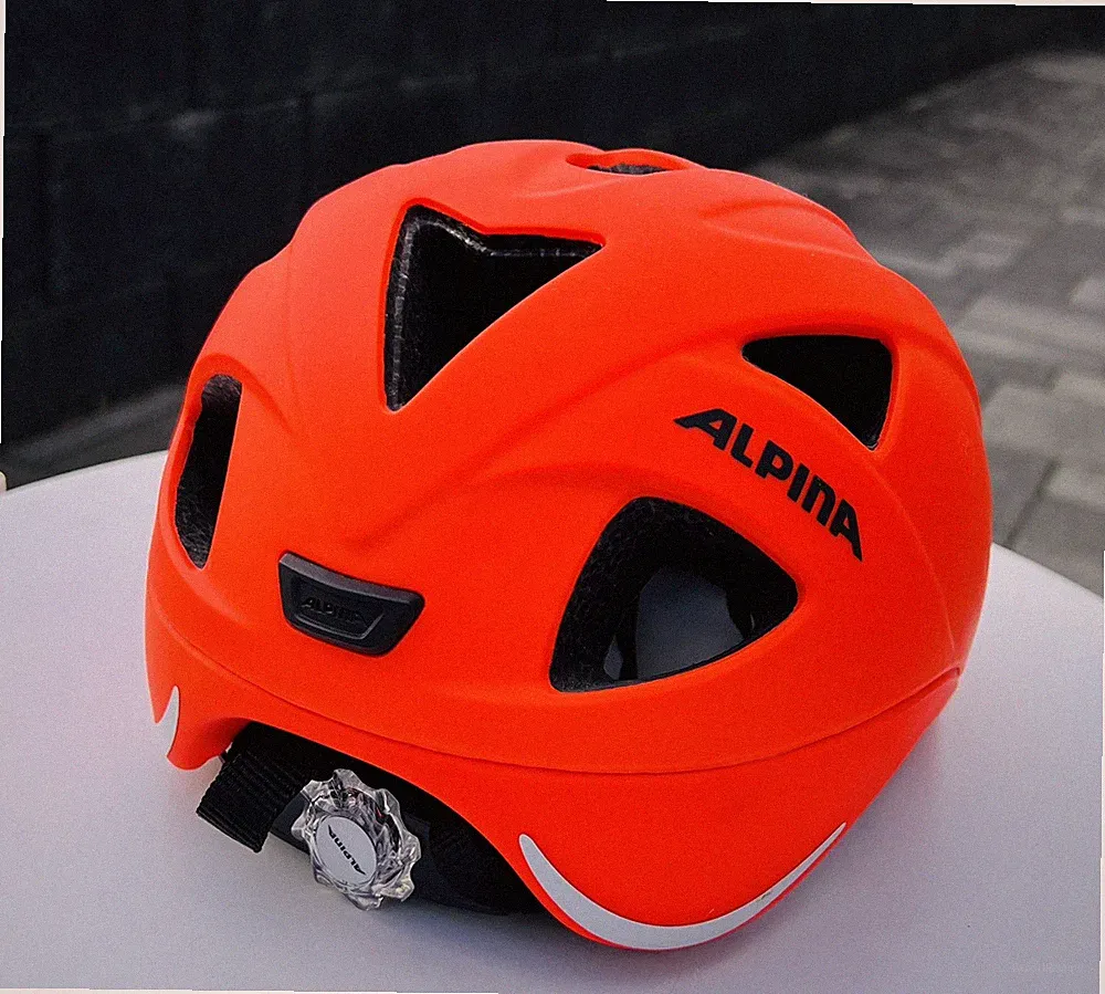 Alpina Kinder Fahrrad Helm Gr. 49-54 cm Rot-Orang