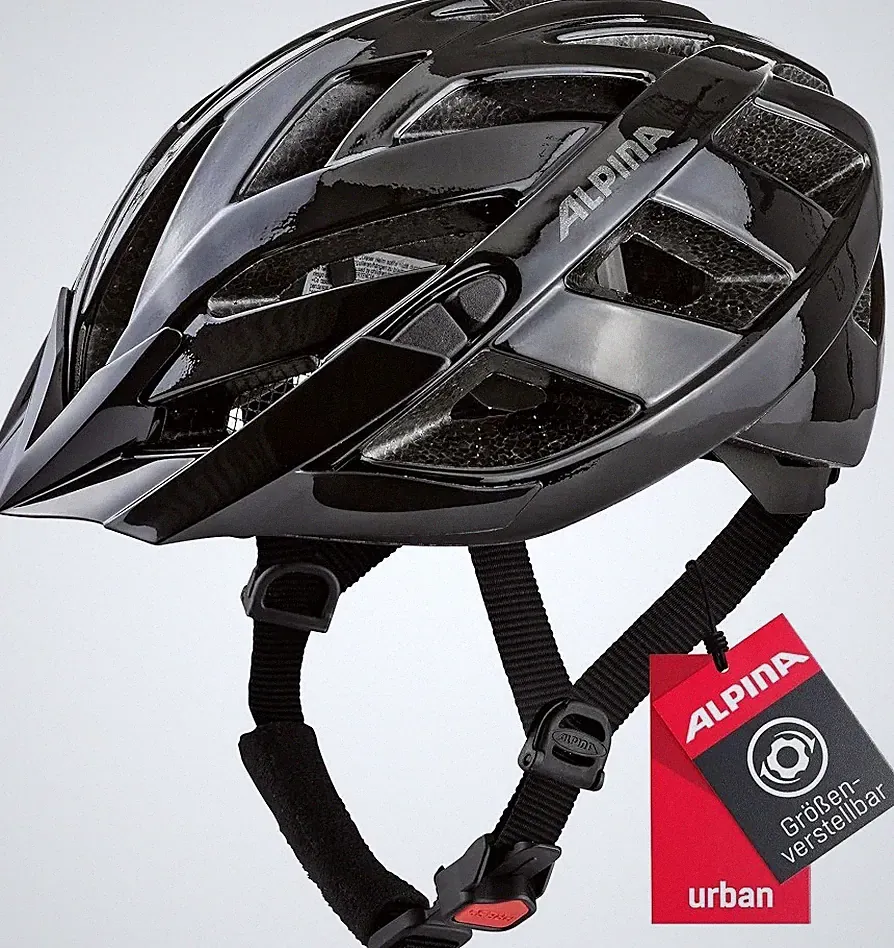 Alpina Panoma Classic Touren City Fahrradhelm Black Gloss 52-57 cm