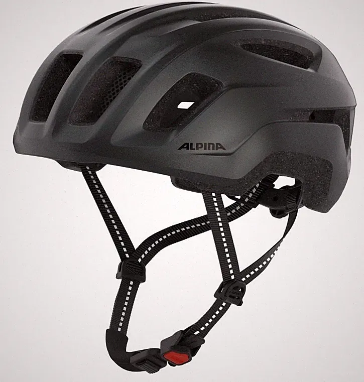 ALPINA Paranus Urban Fahrradhelm L (59-61 cm Schwarz matt) Hi-EPS-Innenschale