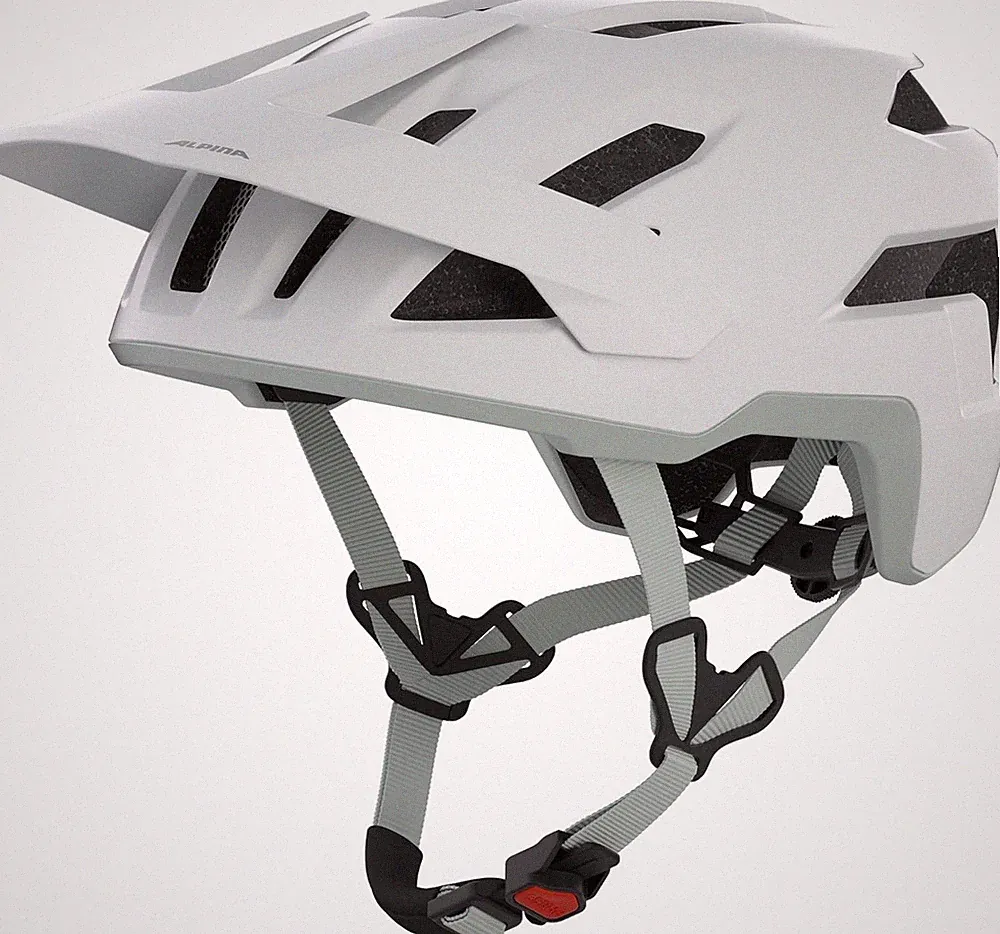 Alpina Taunus Fahrradhelm Erwachsene Helm Insektennetz White Smoke Grey Matt S