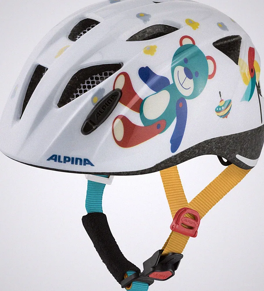 Alpina Ximo Kinderhelm Fahrradhelm white bear 49-54 cm