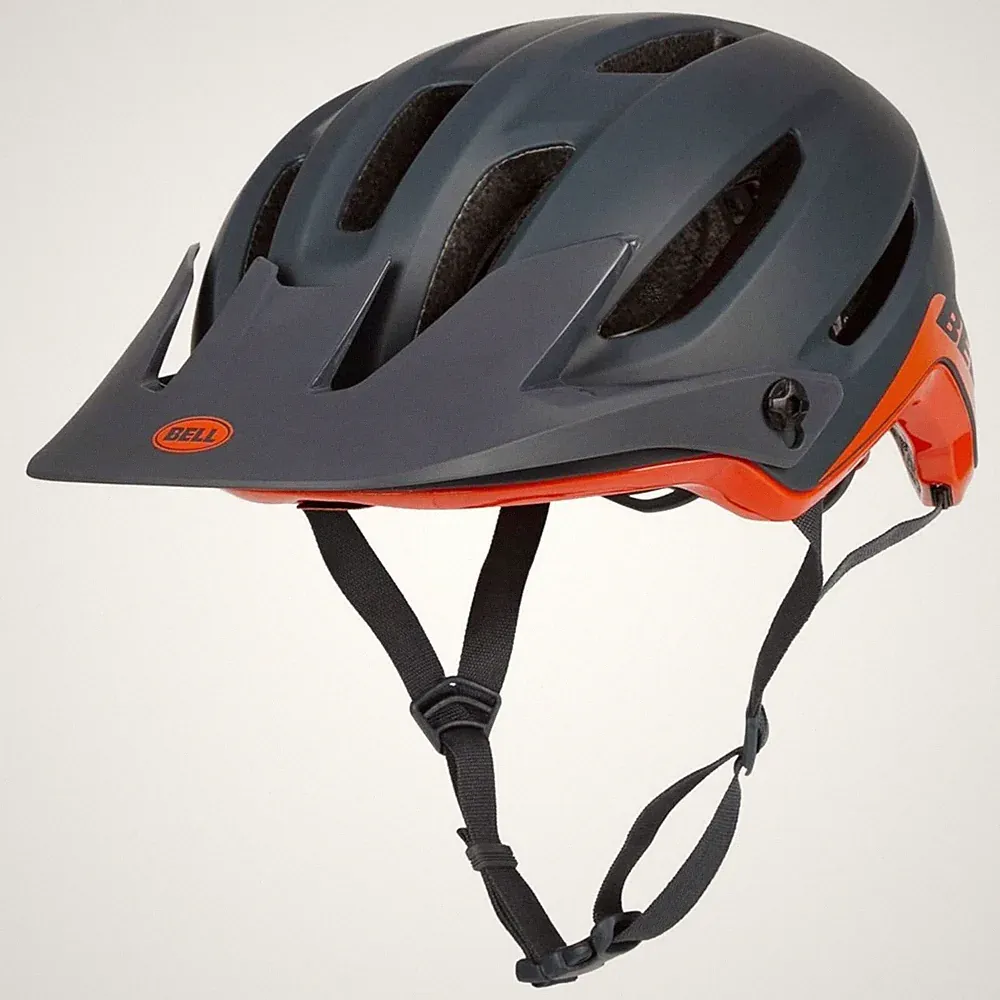Bell 4FORTY Fahrrad Helm Virago Matt Orange Dunkelgrau Kopf Schutz