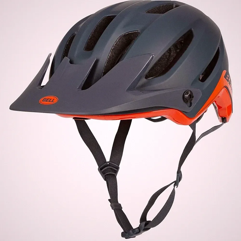 Bell 4FORTY Fahrrad Helm Virago Matt Orange Dunkelgrau Kopf Schutz