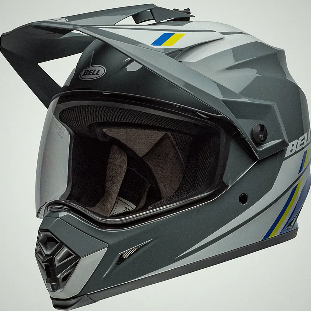Bell MX-9 Adventure MIPS (2024) Motorrad Motocross - Alpingrau/Blau