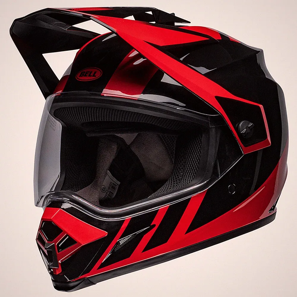 Bell MX-9 Adventure MIPS Motorrad Motocross Helm Armaturenbrett schwarz/rot
