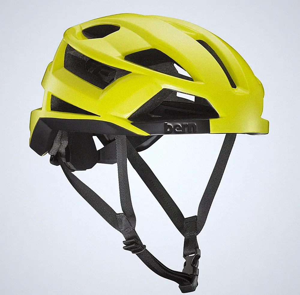 Bern Helm FL-1 Inmold Fahrrad Helm, Fahrradhelm "S" 52-55,5cm, Neon Gelb