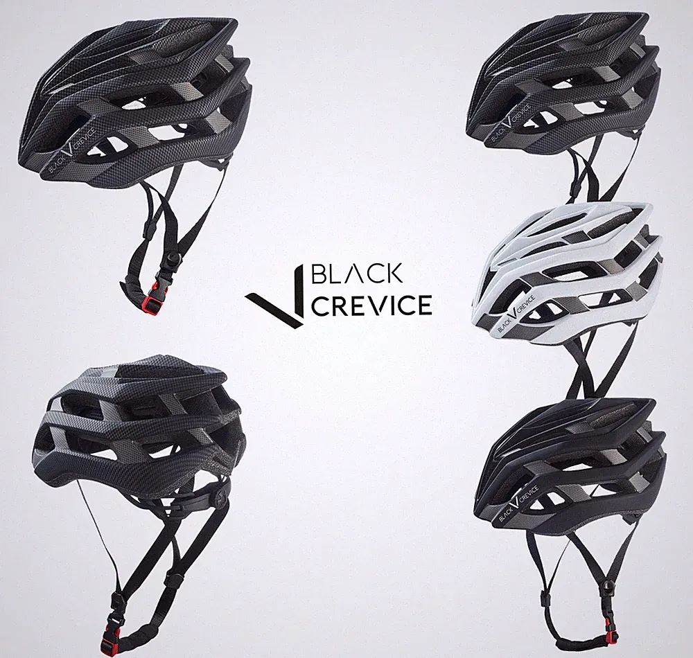 BLACK CREVICE - Damen/Herren Fahrradhelm - RACE - Rennrad | Citycruiser *