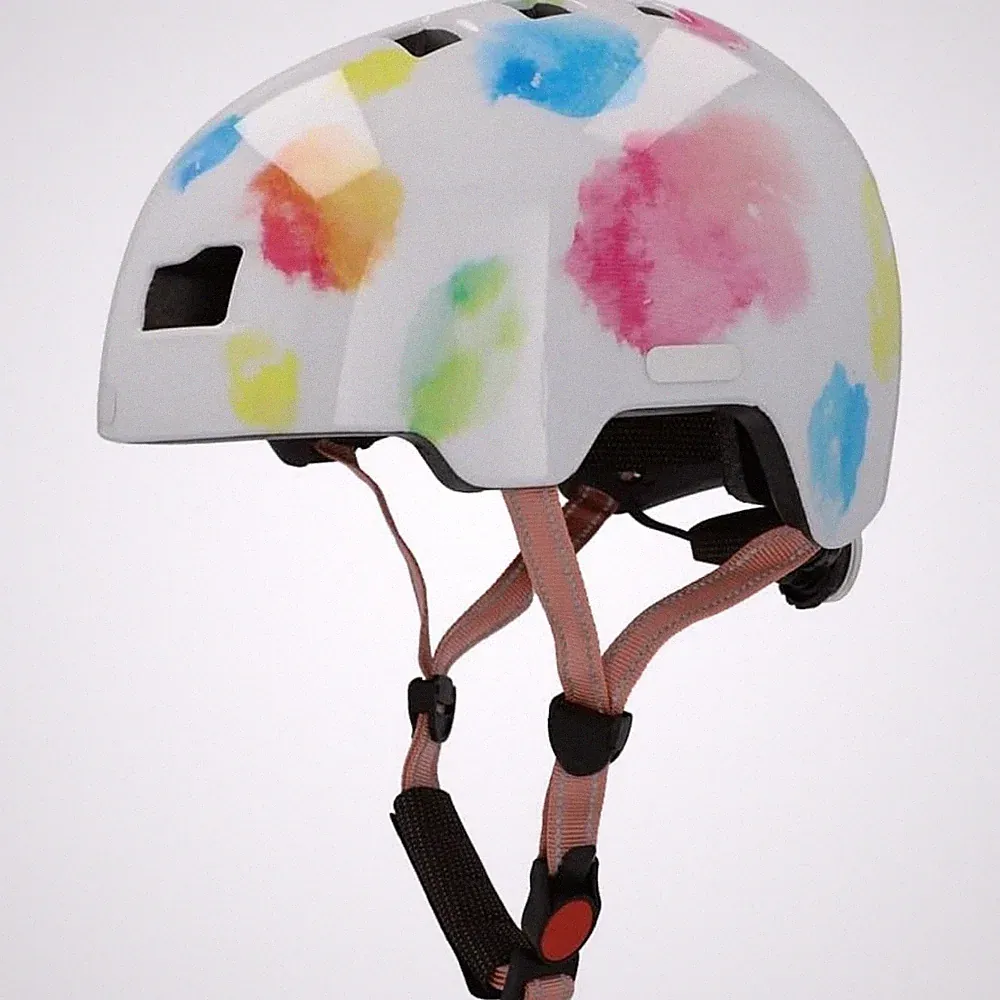 BMX Kinder Fahrradhelm Radhelm Schutzhelm Splash, XS/S 48-54cm mit LED-Rücklicht
