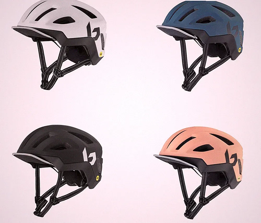 Bollé Helm Fahrradhelm Fahrrad React MIPS matt schwarz/navy/peach/weiß S-L