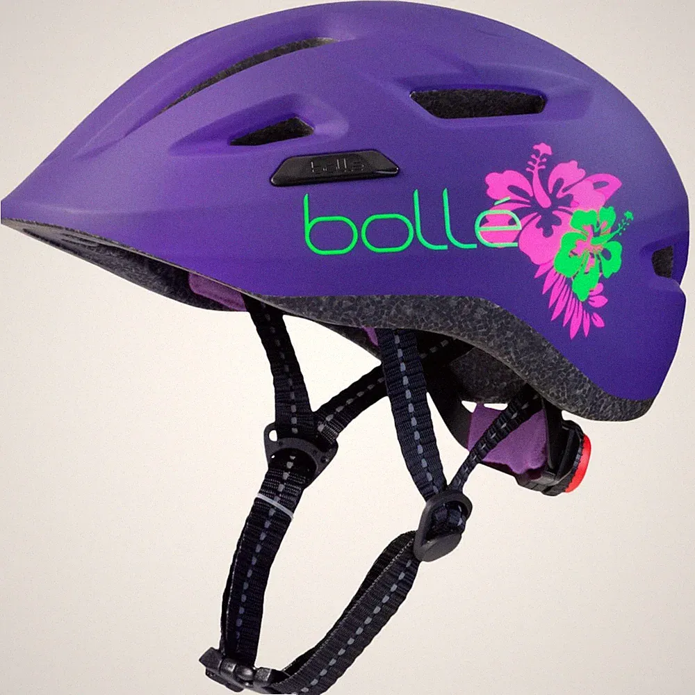 Bollé Kinder Fahrradhelm STANCE JUNIOR Purple Flower M. XS(47-51) Click-to-Fit